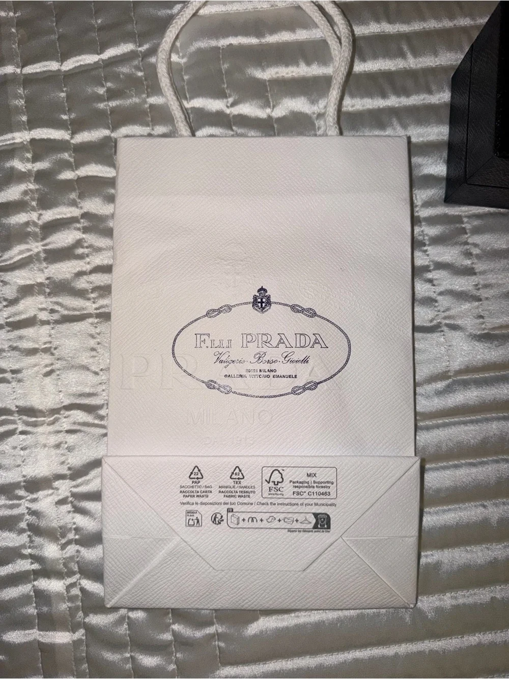 Prada gift box and bag